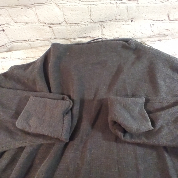 We The Free Zip Shoulder Oversize Sweater Black Dolman Sleeve S - Picture 9 of 16